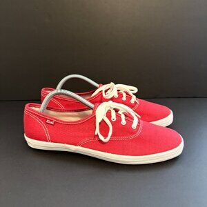 KEDS Champion Womens sneakers 10 Red Canvas Classic Lace Up